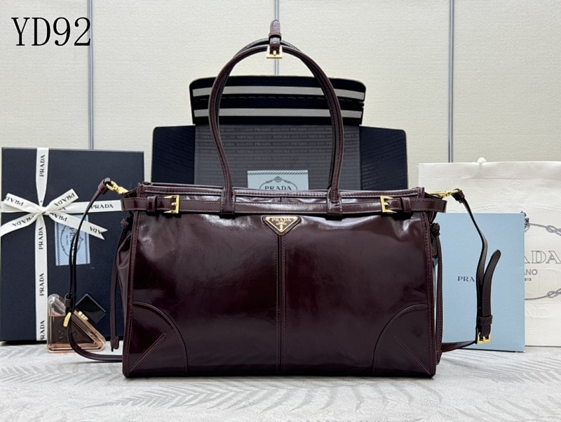 Pr4da YD92091 1BA433 Leather Tote Bag