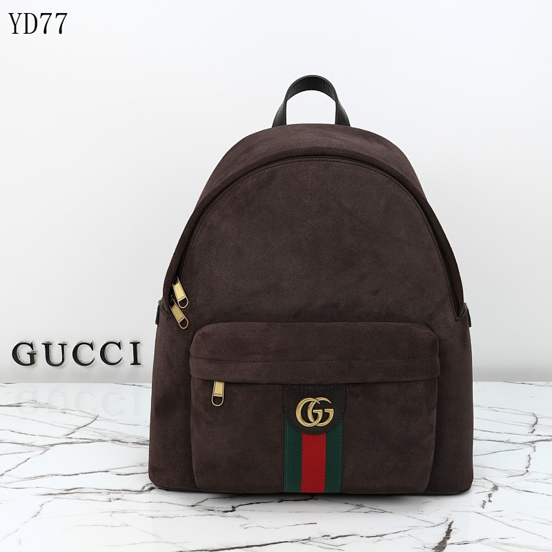 Gucc1 YD77 Suede Backpack