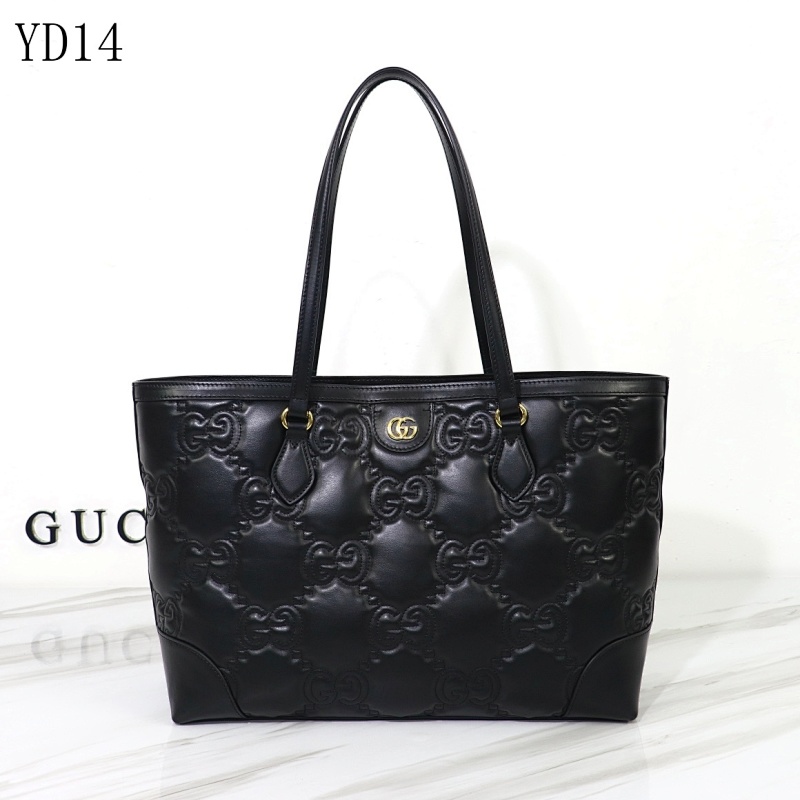 Gucc1 YD14 Tote Bag with GG Monogram Embossing