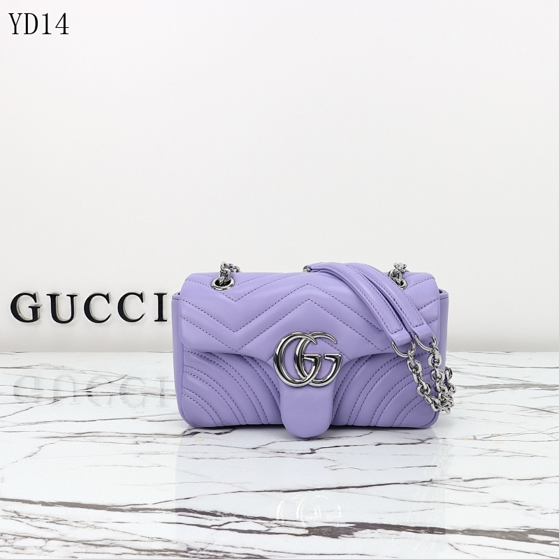 Gucc1 YD14054 Marmont Mini Bag in Lavender