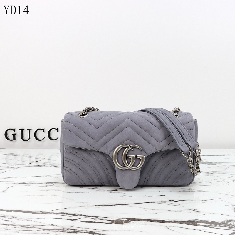 Gucc1 YD14066 Marmont GG Logo Quilted Bag