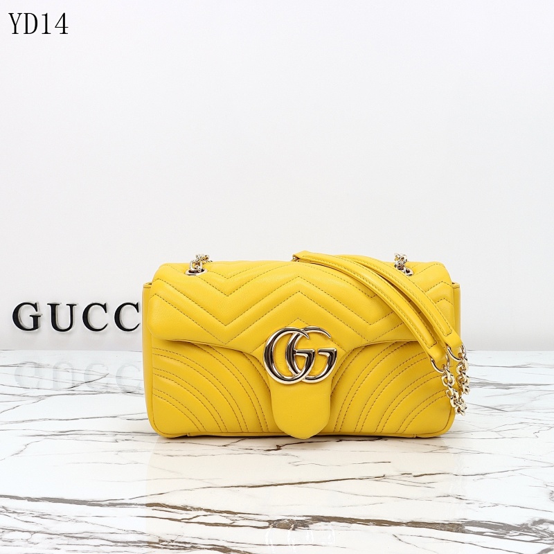 Gucc1 YD14 Marmont Quilted Leather Shoulder Bag