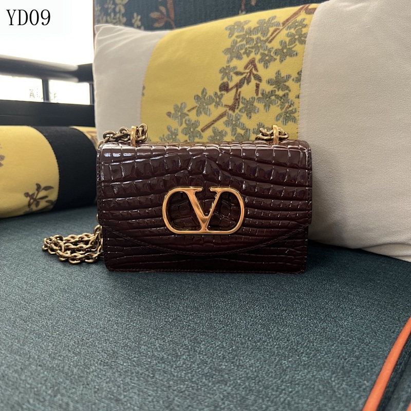 Valentiino YD09074 Mini Quilted Leather Crossbody Bag