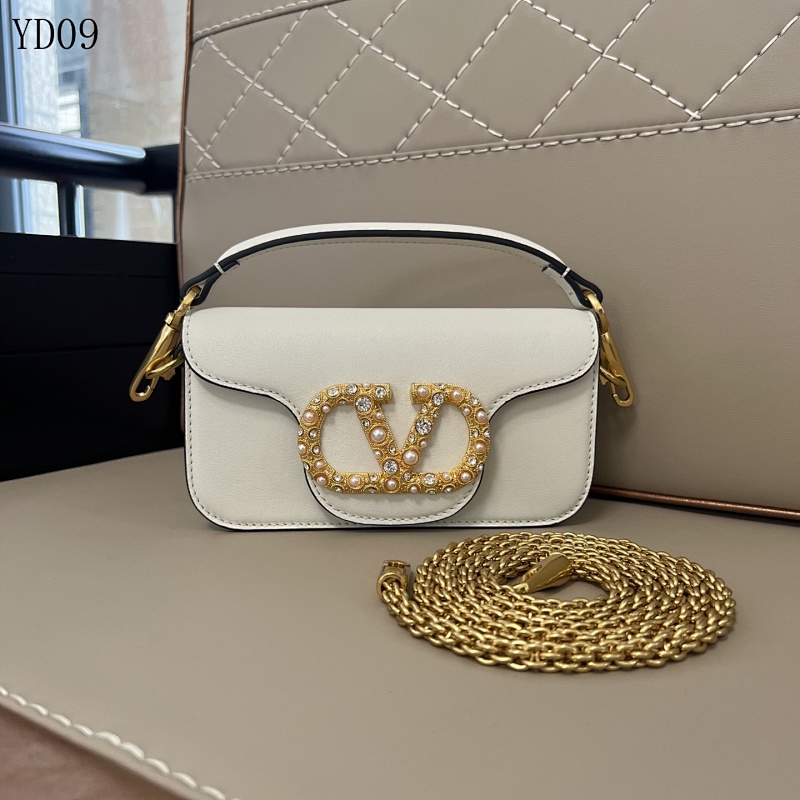 Valentiino YD09070 Mini VLogo Pearl Embellished Crossbody Bag