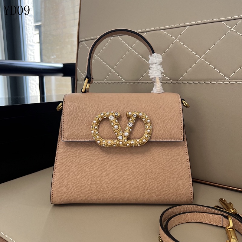 Valentiino YD09071 VLogo Pearl Embellished Top Handle Bag