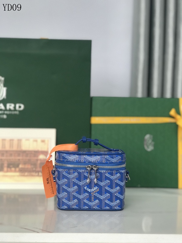 Goyarrd YD09 Blue Monogram Cosmetic Pouch