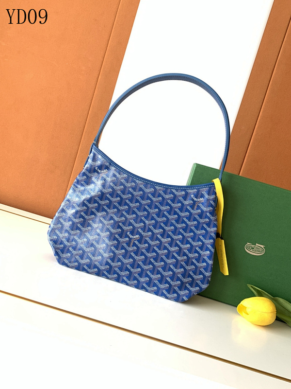 Goyarrd YD09 Blue Monogram Canvas Shoulder Bag