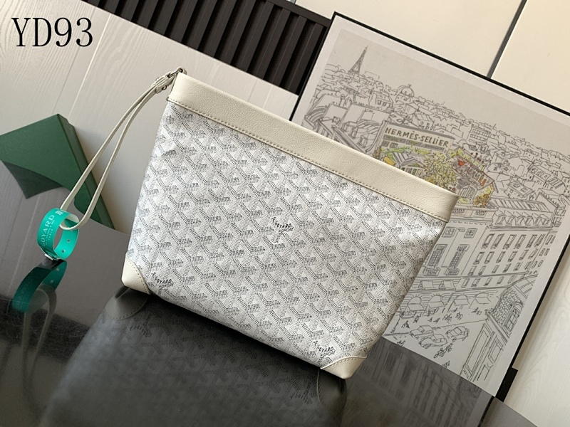 Goyarrd YD93042 White Leather and Canvas Tote Bag
