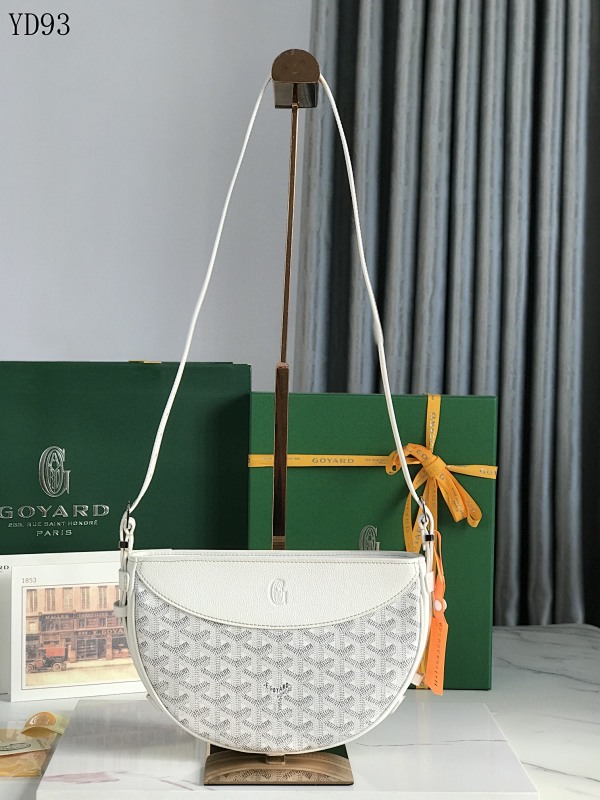 Goyarrd YD93058 White Monogram Half Moon Crossbody Bag