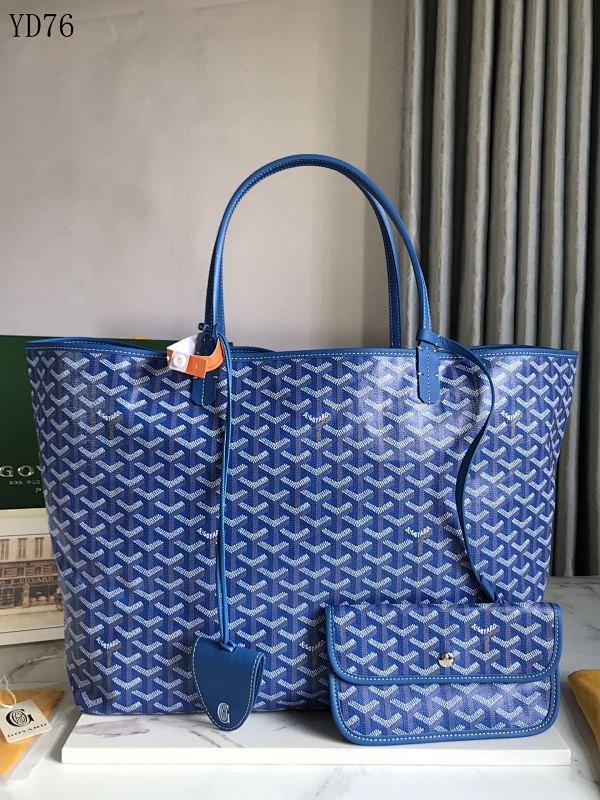 Goyarrd YD76 Tote Bag Blue Monogram Canvas