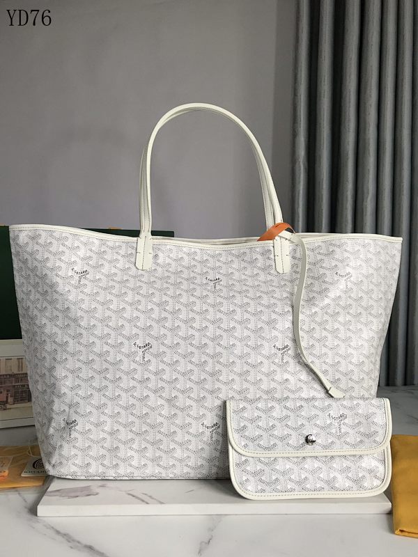 Goyarrd YD76 Tote Bag Monogram Canvas White