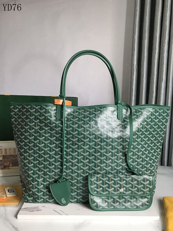 Goyarrd YD76 Tote Bag in Green Monogram Canvas