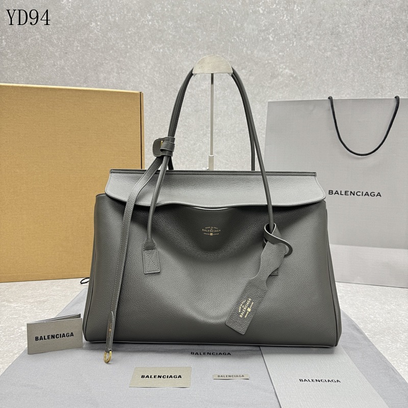 Balensiaga YD94 Tote Bag – Grey Leather Designer Handbag