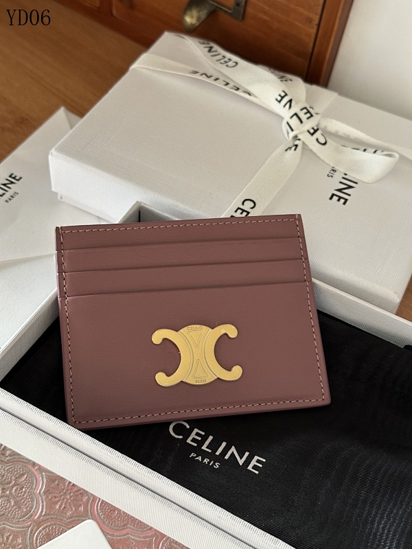 C3linee YD06 TRIOMPHE Glossy Calfskin Card Holder