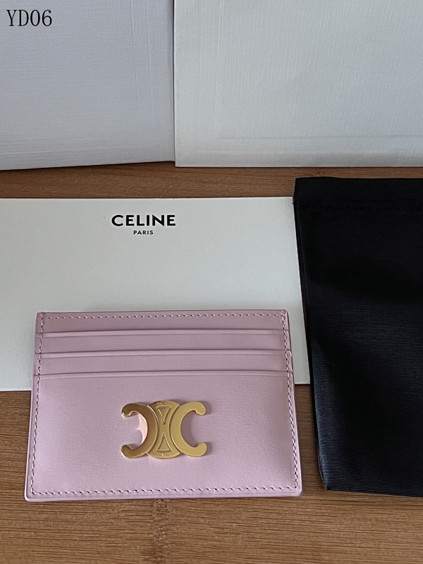 cover-222177658 C3linee YD06 Card Holder – Pink Leather Wallet with Gold Logo