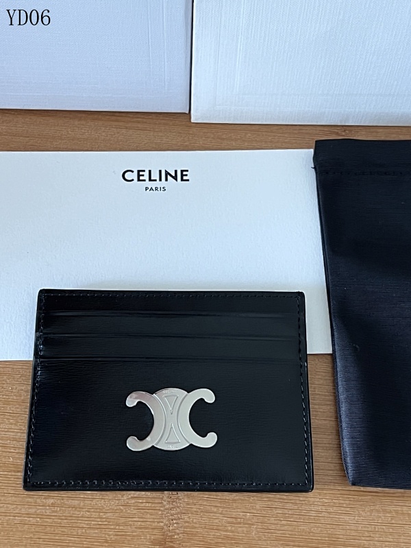 CELINE YD06023 Black Calfskin Card Holder