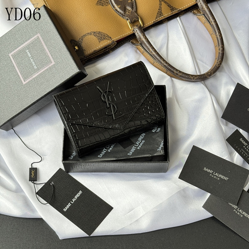 SntLaurent YD06 Crocodile Leather Wallet