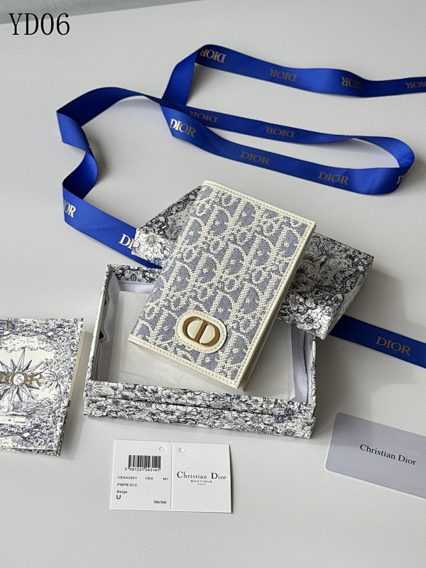 Diiior S2353 Oblique Print Passport Wallet