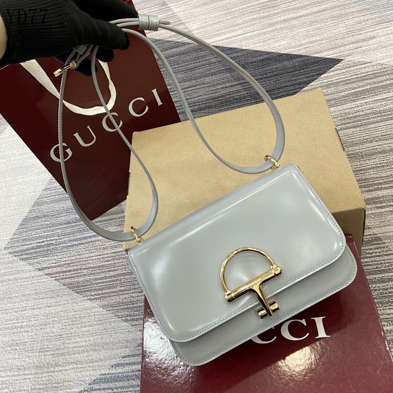 Gucc1 YD77090 Horsebit Shoulder Bag