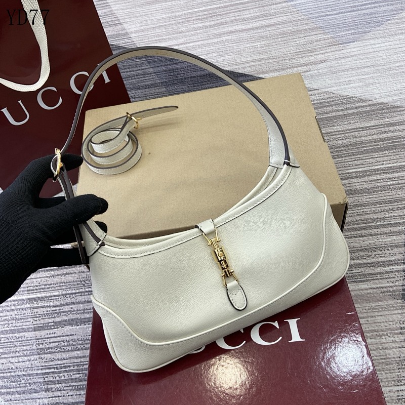 Gucc1 863137 La Famiglia White Leather Shoulder Bag