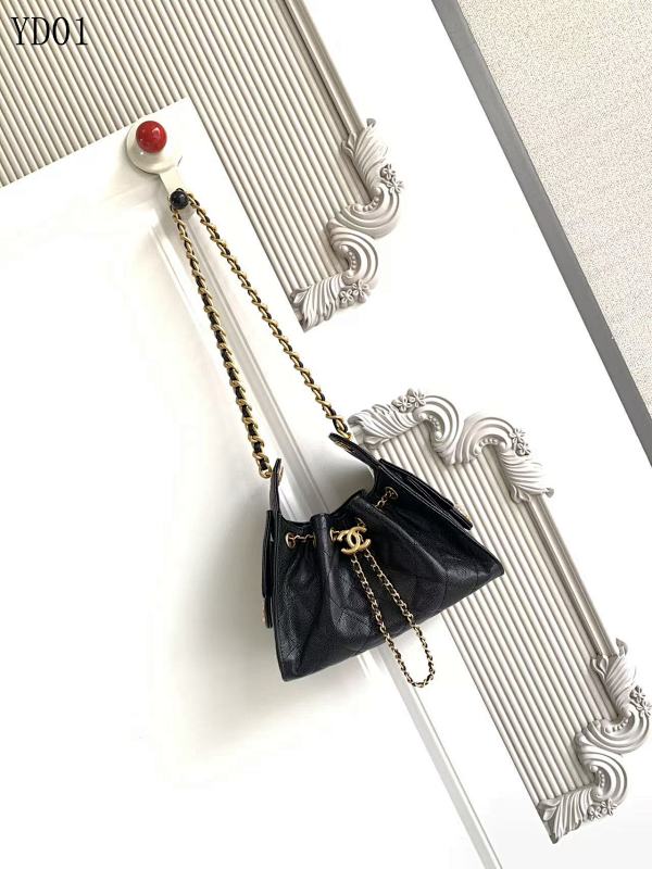 CHANELL YD01 Mini Flap Bag Quilted Caviar Leather