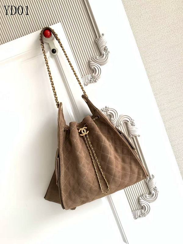 CHANELL YD01 Quilted Suede Shoulder Bag
