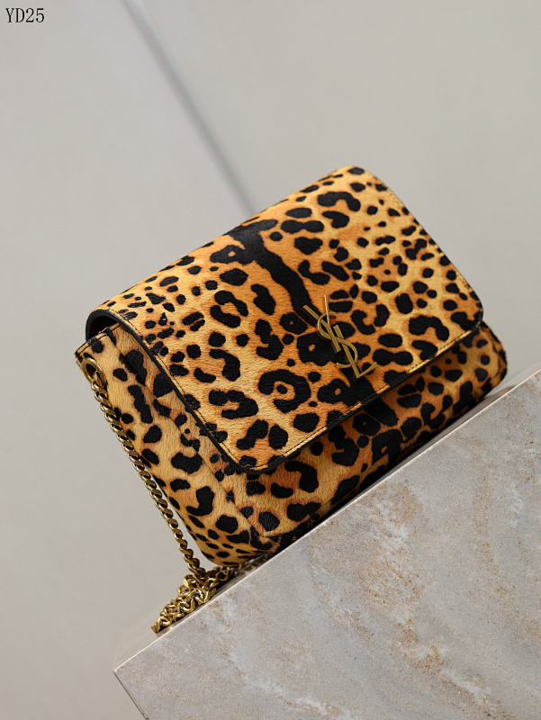 YSL YD25055 Leopard Print Kate Chain Bag