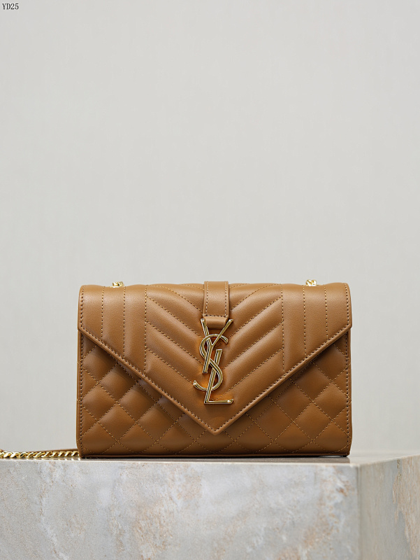 YSL YD25060 Quilted Leather Wallet on Chain