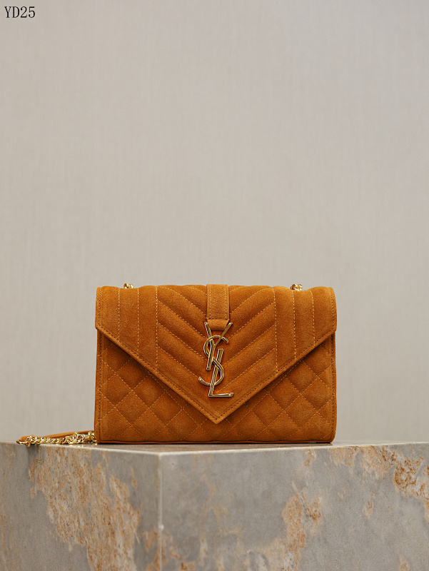 YSL YD25060 Quilted Suede Shoulder Bag