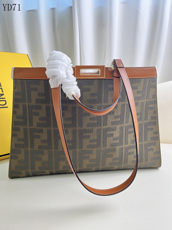 F3ndii YD71 Tote Bag with FF Monogram Pattern