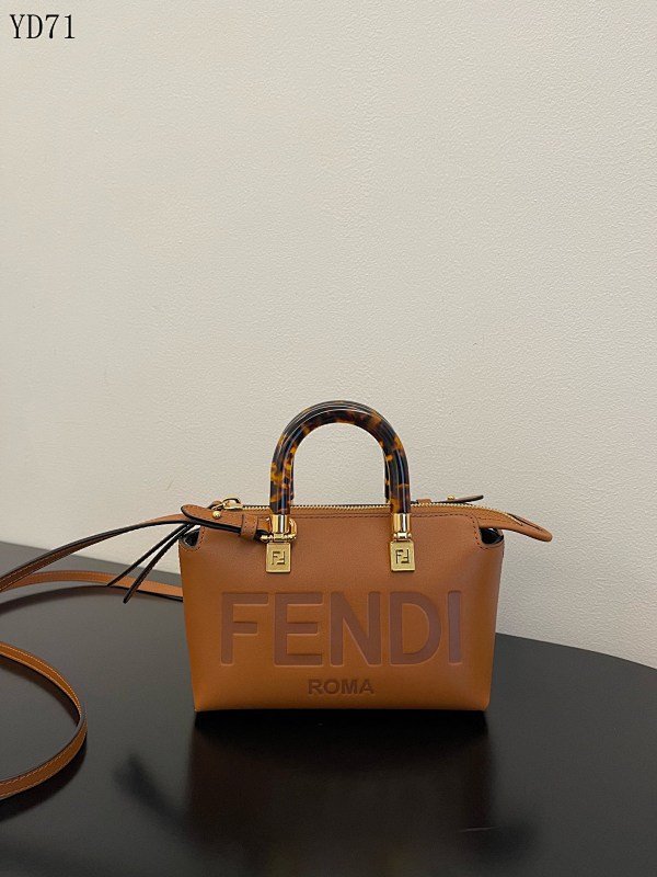 FENDI YD71 Mini Bag with Embossed Logo and Tortoiseshell Handles