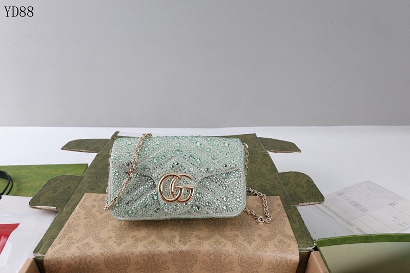 Gucc1 YD8850 Sparkling Crystal Clutch Bag