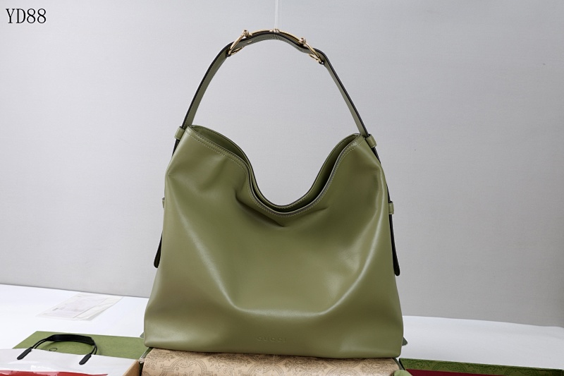 Gucc1 YD8886 Green Leather Tote Bag