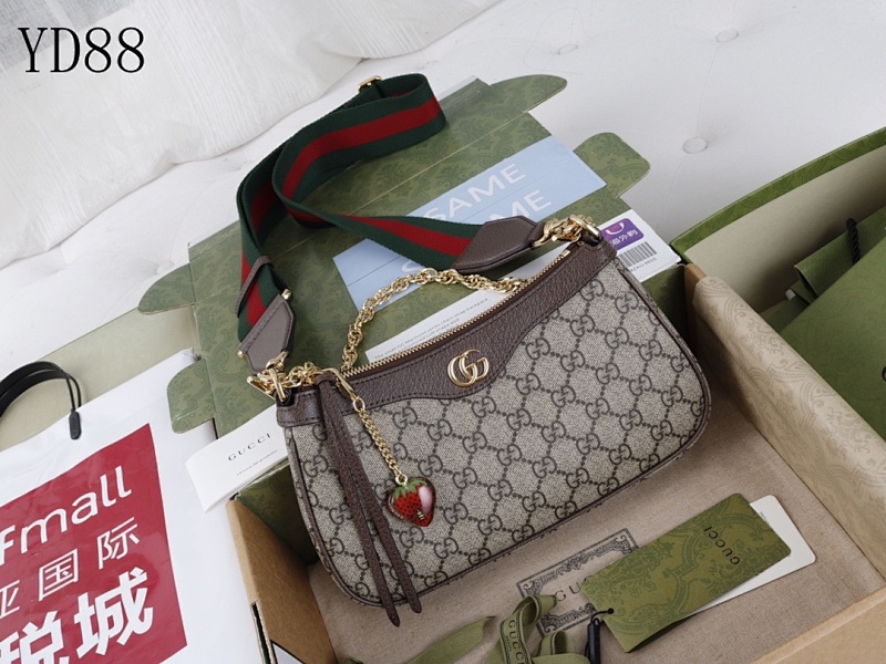 Gucc1 Ophidia Small Shoulder Bag with Strawberry Charm