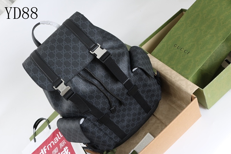 Gucc1 YD88 Backpack with GG Pattern