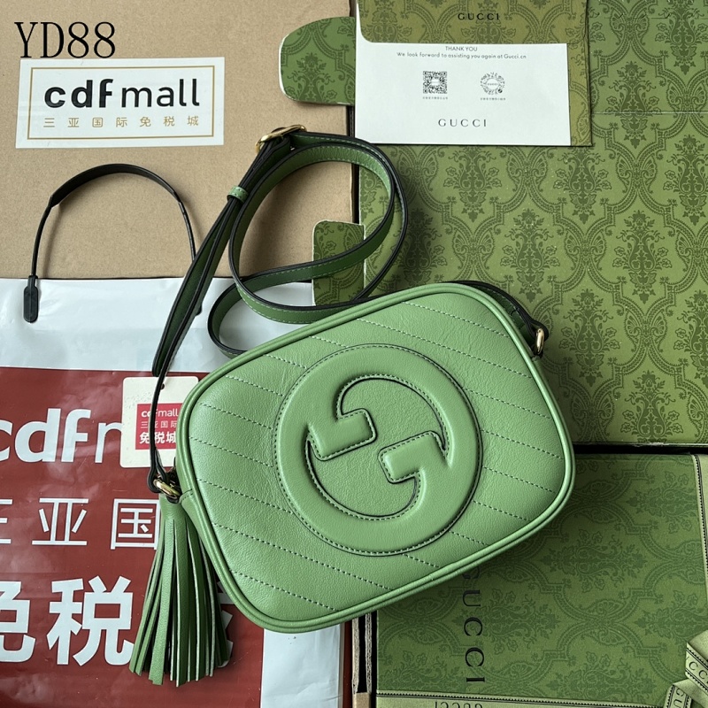 Gucc1 Blondie Shoulder Bag 742360 Green Leather