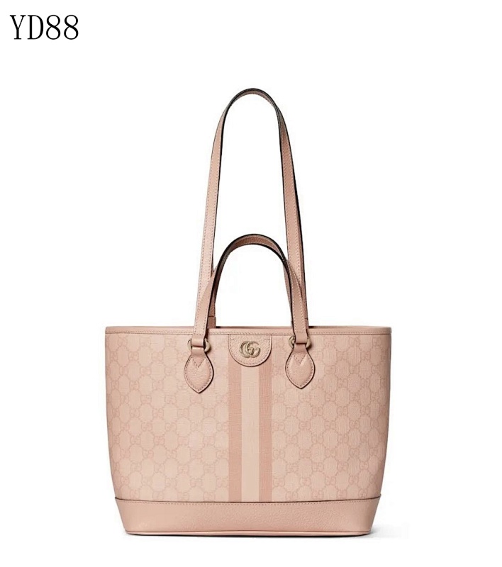 Gucc1 YD88 Tote Bag - Pink GG Supreme Canvas