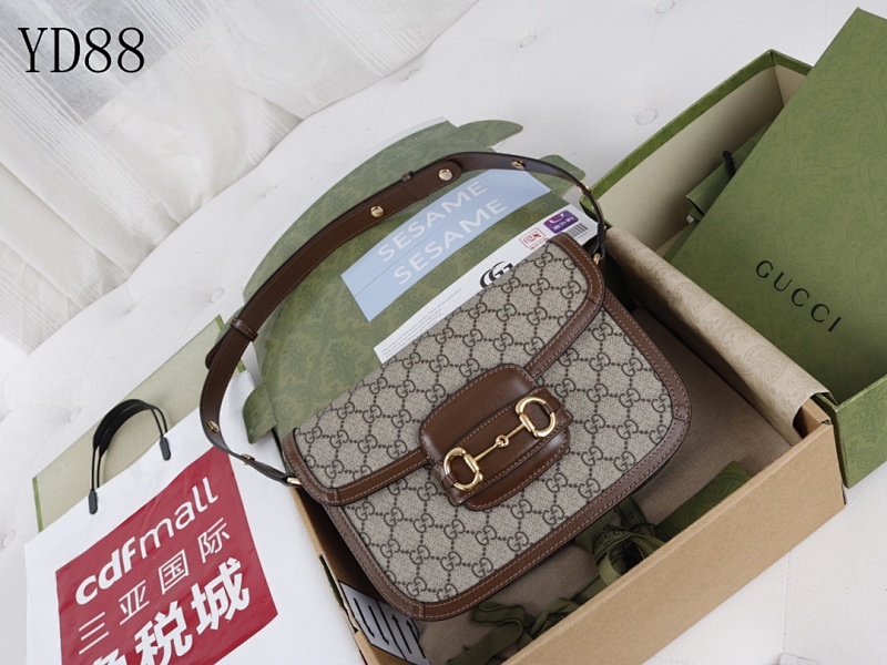 Gucc1 YD8863 Horsebit Shoulder Bag