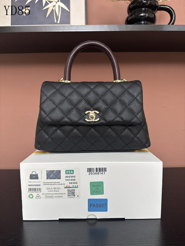 CHANELL A92990 Quilted Calfskin Handle Bag