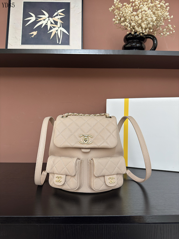 CHANELL YD85065 AS3860 Quilted Caviar Leather Shoulder Bag