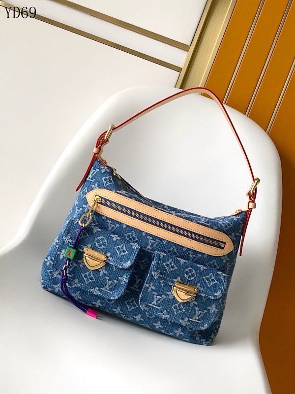 LVutton YD69 Monogram Denim Clutch