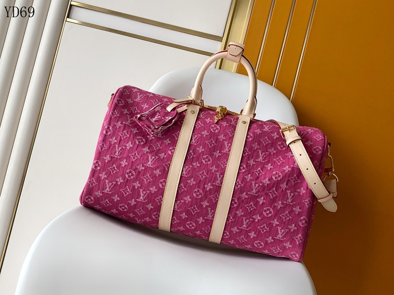 LVutton M27944 Keepall Bandoulière 45 Pink Denim Duffle Bag