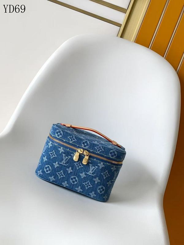 LVutton YD69 Denim Monogram Pouch