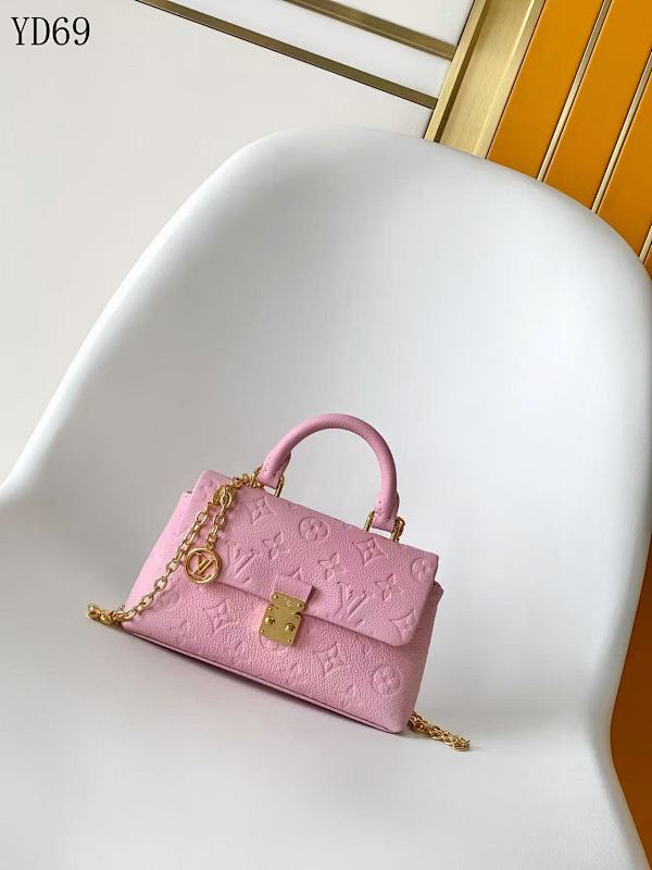 LVutton YD69 Nano Madeleine Bag in Pink Monogram Empreinte Leather