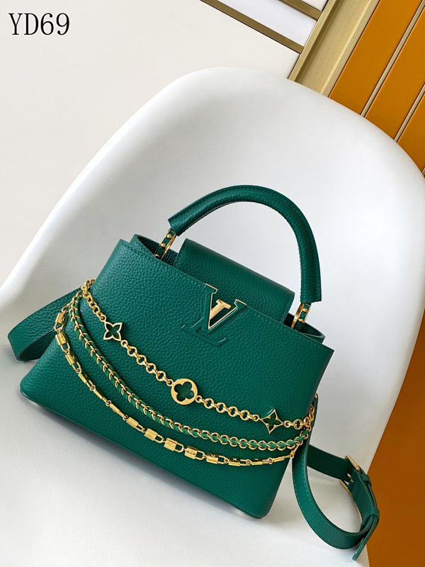 LVutton Capucines BB Handbag YD69 Green