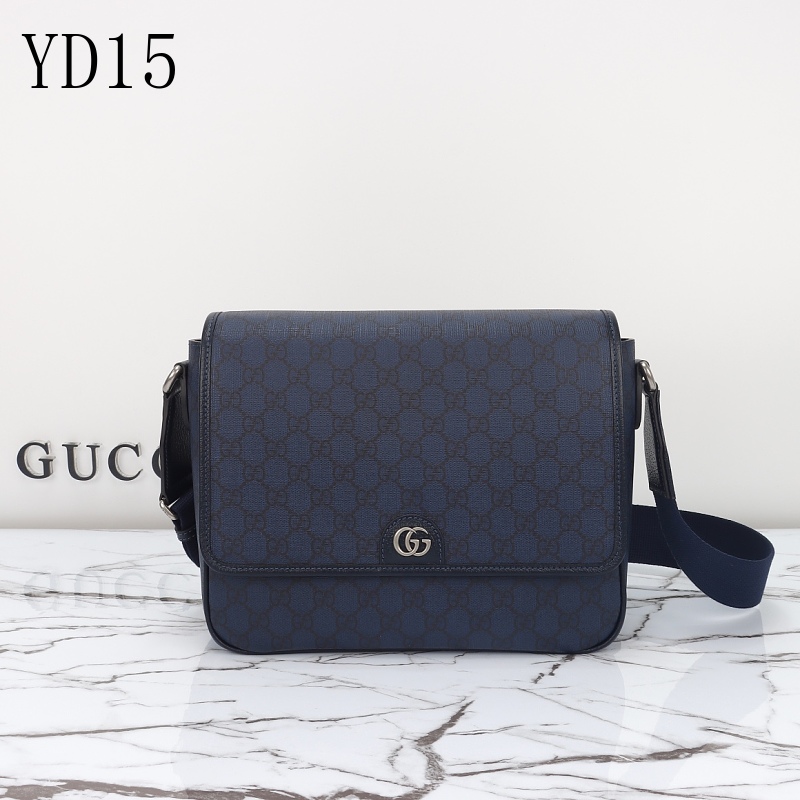 Gucc1 YD1553 Crossbody Bag in Deep Blue GG Supreme Canvas