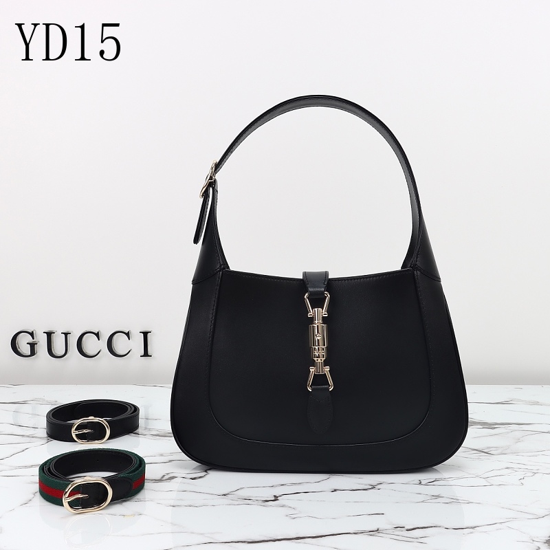 Gucc1 YD1567 Hobo Bag in Smooth Leather
