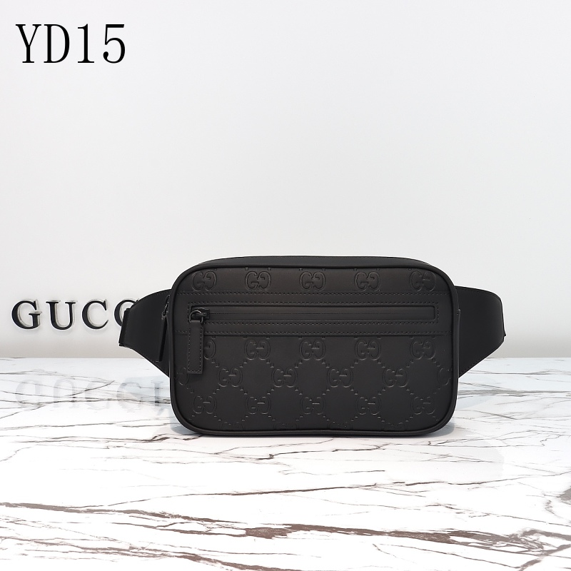 Gucc1 YD15 Belt Bag with Embossed Logo