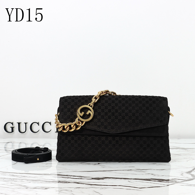 Gucc1 YD15 Wallet on Chain with GG Monogram Canvas