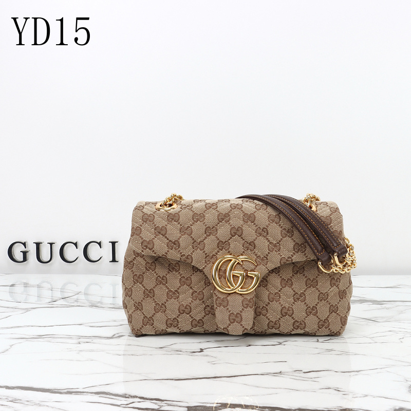 Gucc1 YD15 GG Marmont Shoulder Bag